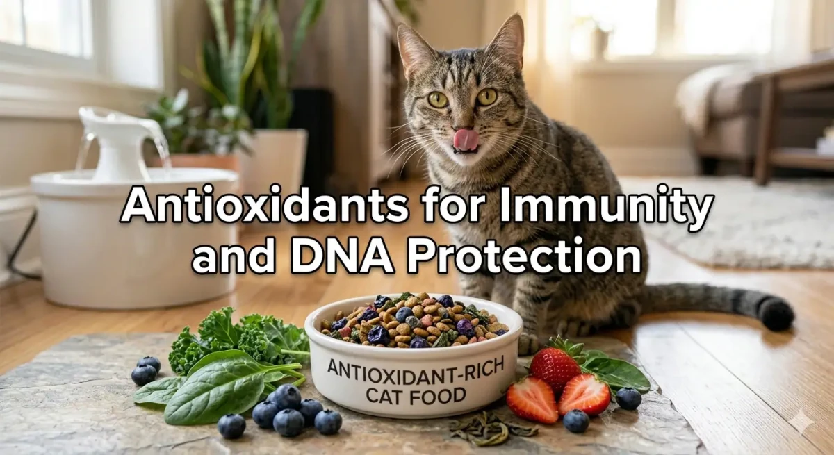Cat Food with Antioxidants for Feline Immunity and DNA Protection